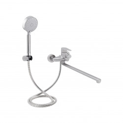 Змішувач для ванни Vida 005-1 довгий вилив Nickel (k35) Lidz