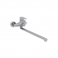 Змішувач для ванни Vida 005-1 довгий вилив Nickel (k35) Lidz