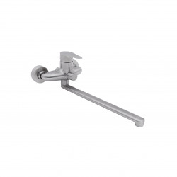 Змішувач для ванни Vida 005-1 довгий вилив Nickel (k35) Lidz