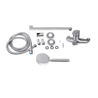 Змішувач для ванни Vida 005-1 довгий вилив Nickel (k35) Lidz