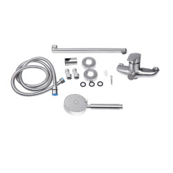 Змішувач для ванни Vida 005-1 довгий вилив Nickel (k35) Lidz