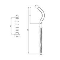 Кріплення на чавунні радіатори 10 * 230мм