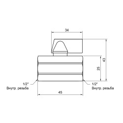 Кран кульовий SD Plus "Mini" 1\2" ВР SD187W15