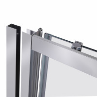 Душові двері в нішу Qtap Taurus CRM201-11.C6 110-120x200 см, скло Clear 6 мм, покриття CalcLess