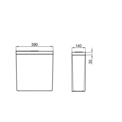 Qtap Robin бачок унітазу (сумісний з Scorpio, Tern, Robin, Virgo) нижнє підведення, (без чаші і сидіння) 3 /7.15L 365X145X420mm WHITE