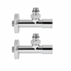 Комплект кранів SD Forte 1\2" НР для рушникосушарки кутовий SF395W15 Комплект кранів SD Forte 1\2" НР для рушникосушарки кутовий SF395W15