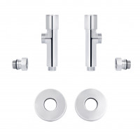 Комплект кранів SD Forte 1\2" НР для рушникосушарки кутовий SF395W15