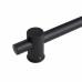 Душова стійка з тримачем універсальна Qtap Lepit 665 мм округла QTLEP82103OB Black Matt