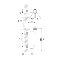 Змішувач для душу Qtap Robin QTROB4060102K Black Chrome