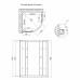 Душова кабіна Lidz Latwa SC90x90.SAT.HIGH.FR, скло Frost 4 мм без піддона