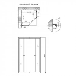 Душова кабіна Lidz Wawel SC80x80.SAT.LOW.FR, скло Frost 4 мм без піддона