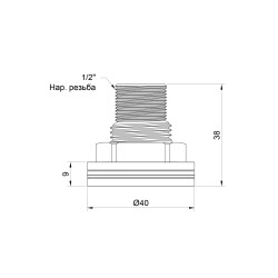 Врізка SD Plus 1/2" в бак SD40015 Врізка SD Plus 1/2" в бак SD40015
