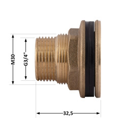 Врізка SD Plus 3/4" в бак SD40020 Врізка SD Plus 3/4" в бак SD40020