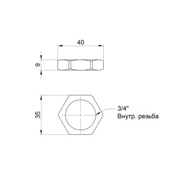 Контргайка SD Plus 3/4" SD40120