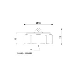 Заглушка SD Plus 1" ВР SD40225 Заглушка SD Plus 1" ВР SD40225