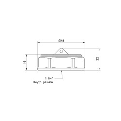Заглушка SD Plus 1 1/4" ВР SD40232 Заглушка SD Plus 1 1/4" ВР SD40232