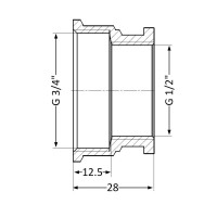 Муфта SD Plus 1/2"х3/4" ВР SD4051520 Муфта SD Plus 1/2"х3/4" ВР SD4051520