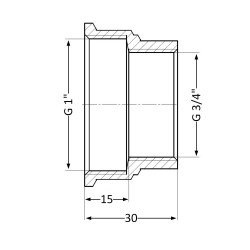 Муфта SD Plus 3/4"х1" ВР SD4052025