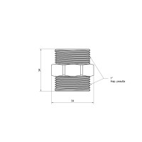 Ніпель SD Plus 1" ЗР SD4072525 Ніпель SD Plus 1" ЗР SD4072525