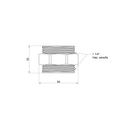 Ніпель SD Plus 1 1/4" ЗР SD4073232
