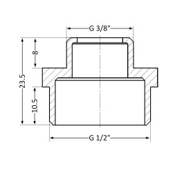 Ніпель SD Plus 1/2"х1/8" ЗР SD408159