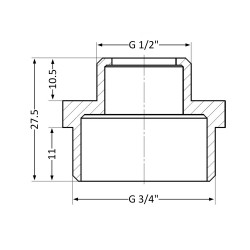 Ніпель SD Plus 1/2"х3/4" ЗР SD4081520