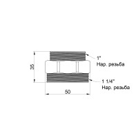 Ніпель SD Plus 1 1/4"х1" ЗР SD4083225