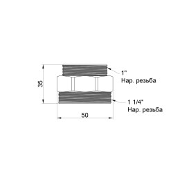 Ніпель SD Plus 1 1/4"х1" ЗР SD4083225