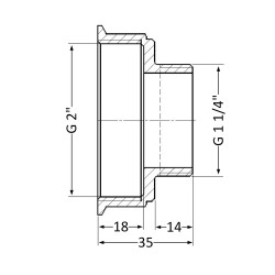 Перехід SD Plus 2"х1 1/4" ВЗ SD4095032 Перехід SD Plus 2"х1 1/4" ВЗ SD4095032