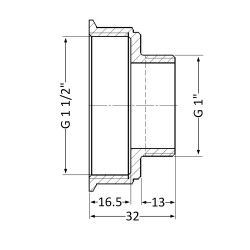 Перехід SD Plus 1 1/2"х1" ВЗ SD4094025 Перехід SD Plus 1 1/2"х1" ВЗ SD4094025