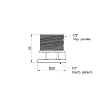 Перехід SD Plus 1/2"х1/2" ВЗ SD4091515
