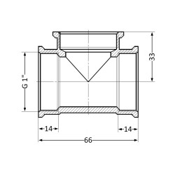 Трійник SD Plus 1" ВР SD41125