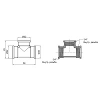 Трійник SD Plus 3/4" ВР SD41120 Трійник SD Plus 3/4" ВР SD41120