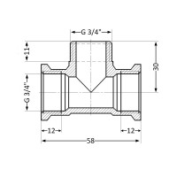 Трійник SD Plus 3/4" ВЗВ SD41520 Трійник SD Plus 3/4" ВЗВ SD41520