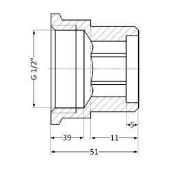 Подовжувач латунний Thermo Alliance Standart 1/2"ВН, L=40 мм SD4221540 Подовжувач латунний Thermo Alliance Standart 1/2"ВН, L=40 мм SD4221540