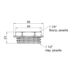 Футорка SD Plus 1 1/2"х1 1/4" ЗВ SD4234032 Футорка SD Plus 1 1/2"х1 1/4" ЗВ SD4234032