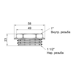 Футорка SD Plus 1 1/2"х1" ЗВ SD4234025 Футорка SD Plus 1 1/2"х1" ЗВ SD4234025