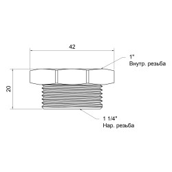 Футорка SD Plus 1 1/4"х1" ЗВ SD4233225 Футорка SD Plus 1 1/4"х1" ЗВ SD4233225