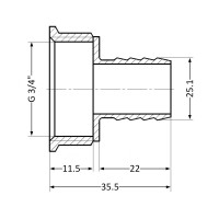 Штуцер SD Plus 25х3/4" ВР SD4262025