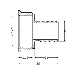 Штуцер SD Plus 6х1/2" ВР SD426156