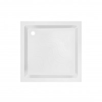 Набір Lidz душова кабіна Wawel SC90x90.SAT.LOW.GR, скло тоноване 4 мм + піддон Mazur