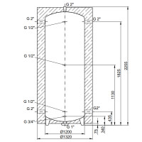 Теплоакумулятор Thermo Alliance TA-ТАМ-00 2000 60 мм