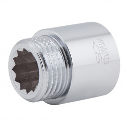 Подовжувач хромований 1/2 20мм Подовжувач хромований 1/2 20мм