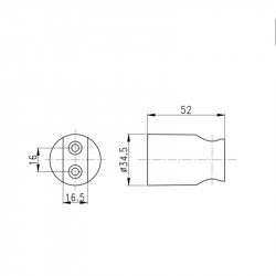 Тримач для ручного душу Qtap Spojeni округлий QT829910842854OB Black Matt