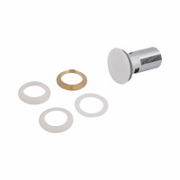 Донний клапан Pop-up для біде з переливом 70х70х227.5mm White Qtap