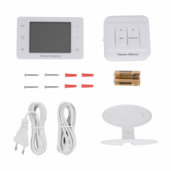 Тижневий програмований термостат Thermo Alliance ТА-2701RF радіокерований сенсорний