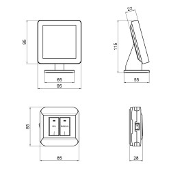 Тижневий програмований термостат Thermo Alliance ТА-2501RFWiFi радіокерований сенсорний з WiFi