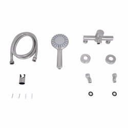 Змішувач для душу Lidz Aria 010 (з душовим гарнітуром) (k35) LDARI010NKS43361 Nickel Змішувач для душу Lidz Aria 010 (з душовим гарнітуром) (k35) LDARI010NKS43361 Nickel