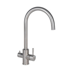 Змішувач для кухні Lidz Aria 24U-SFS, U-подібний з підключенням фільтра (k35)