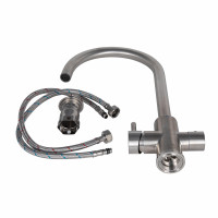 Змішувач для кухні Lidz Aria 24U-SFS, U-подібний з підключенням фільтра (k35) Змішувач для кухні Lidz Aria 24U-SFS, U-подібний з підключенням фільтра (k35)